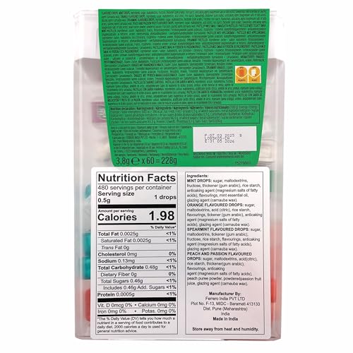 TIC TAC Box with 60 Mini Boxes (Mint, Orange, Spearmint, Peach and Passion fruit) 234g by Tic Tac