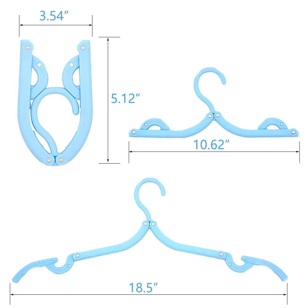 10 Pcs Travel Hangers Cruise Ship Essentials Accessories Portable Folding Clothes Hanger Foldable Drying Rack