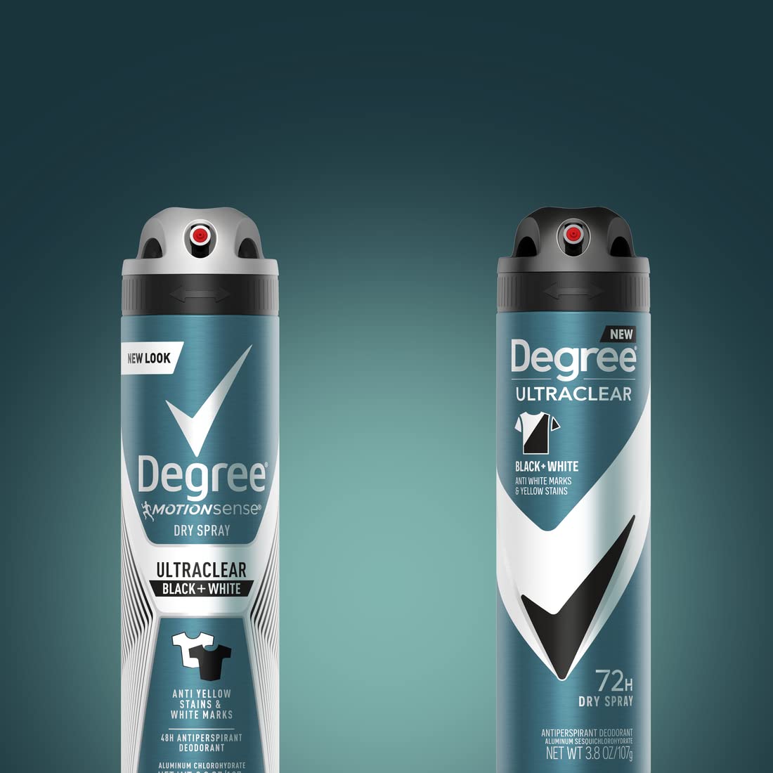 Degree Men Antiperspirant Deodorant Dry Spray Black + White Protects from Deodorant Stains Antiperspirant for Men with MotionSense Technology, 3.8 Ounce (Pack of 3)