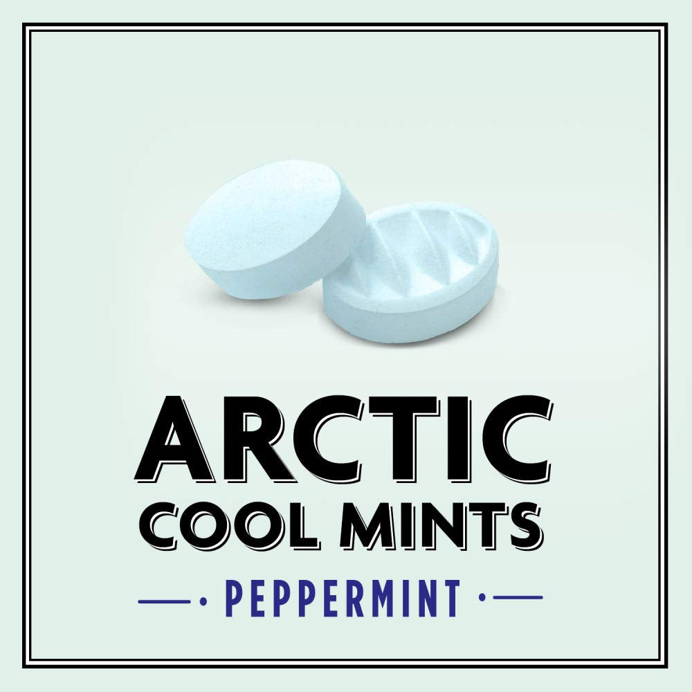 ALTOIDS Arctic Peppermint Breath Mints - Altoids Hard Candy Bulk, Sugar Free Mints 1.2 oz Tin, Pack of 8