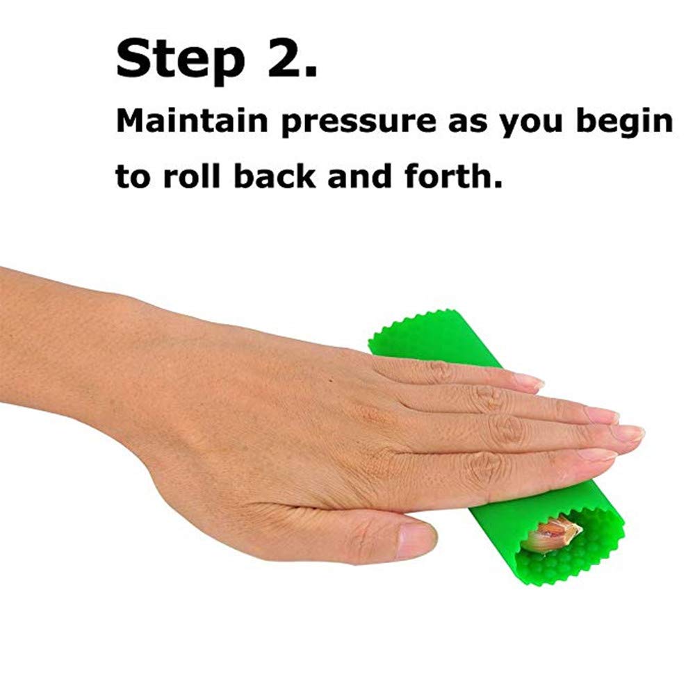 Sinnsally Garlic Peeler Skin Remover Roller Keeper,Easy Quick to Peeled Garlic Cloves with Silicone Tube Roller Garlic Peeling Kitchen Tool(3 Colors)