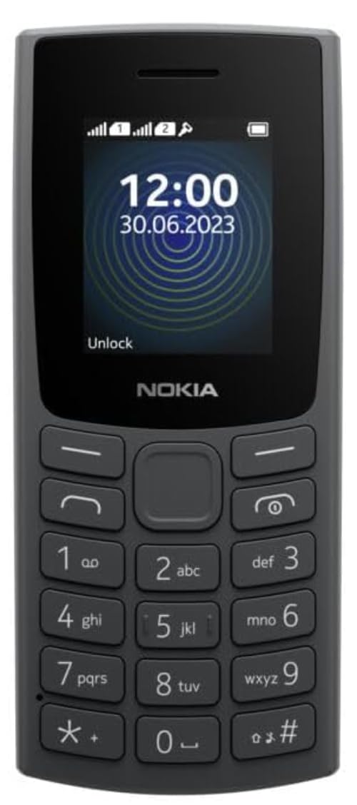 Nokia 105 4G | Dual SIM | GSM Unlocked Mobile Phone | Volte | Charcoal | International Version | Not AT&T/Cricket/Verizon Compatible