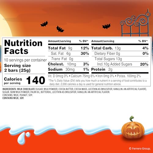 Kinder Chocolate, Milk Chocolate Bar with Creamy Milky Filling, Individually Wrapped, Snack Size, 20 Count Bag, 8.8 oz