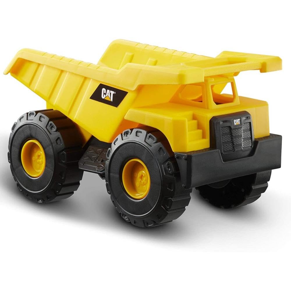 CAT Construction Toys, CAT Dump Truck Toy Construction Vehicle – 10" Plastic Action Vehicle with Articulated Buckets for Indoor & Outdoor Play. Ages 2+