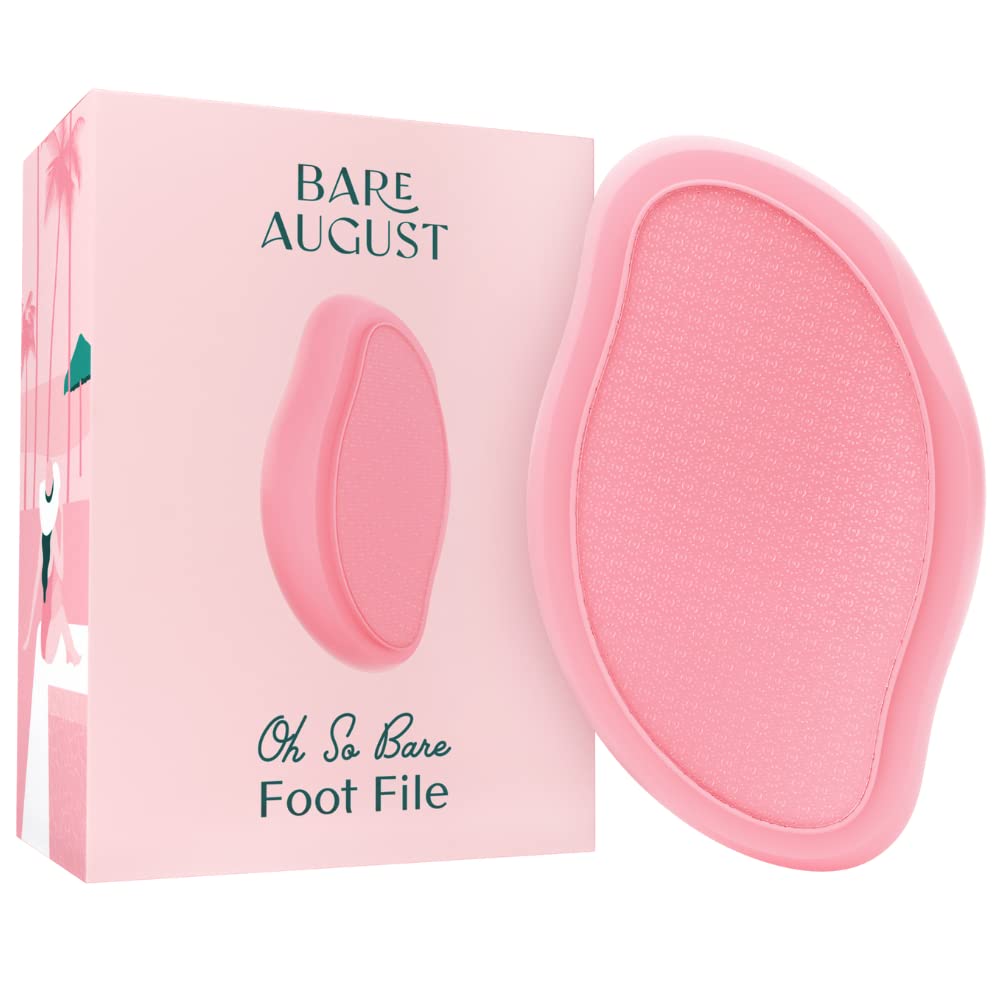 Bare August Glasfußfeile Hornhautentferner - Fersenschaber & Fußpeeling unter der Dusche zum Entfernen abgestorbener Haut - Pediküre-Fußglätter für weiche Füße