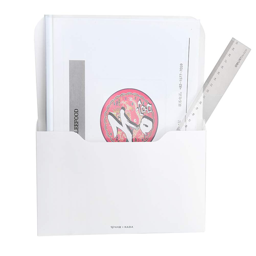 Magnetic File Holder - Magnetic Paper Holder, Pocket Organizer Office Supplies Storage Mail Organizer for Notebooks,Planners,Letter (1 Pack)