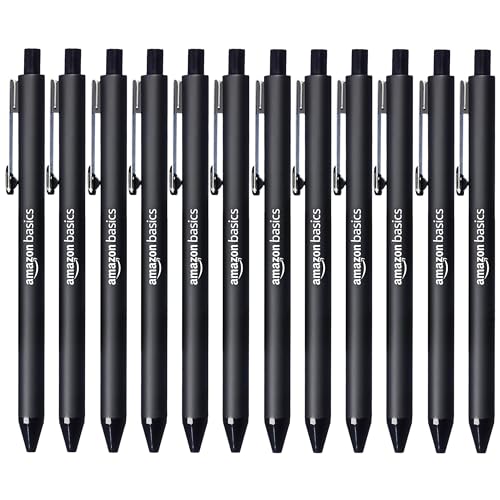 Amazon Basics Retractable Ballpoint Pen - Assorted Colors - 24-Pack