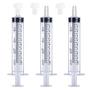 10mL Syringe for Liquid, Food, Oral, Scientific Labs, Measurement, Dispensing, Press-In Adapter, Craft, Big Tip with Cap- 3 Pack 10ml Syringes with tsp & mL Measurement