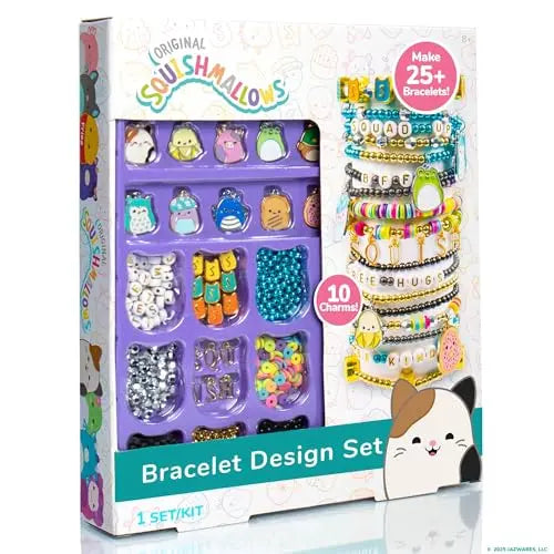 Squishmallows Original Bracelet Design Set, Cute & Friendship Bracelet Kit, Jewelry Making Kit, Charm Bracelet Making Kit, Beading & Jewelry Making, Friendship Bracelet Making Kit