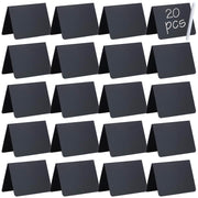 SUMERBOX 20 Pack Mini Chalkboard Signs, 4"x3" Small Chalkboard Signs for Food Buffet Party, Tabletop Chalkboard Signs Food Labels for Wedding Bakery Buffet, Easy to Write and Wipe Off