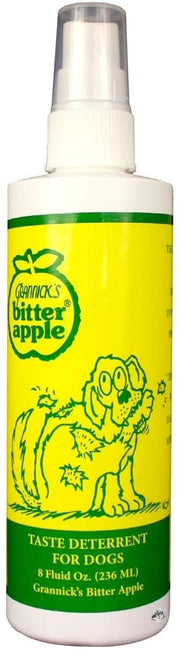 Grannick's Bitter Apple Taste Deterrent Spray Bottle for Dogs, 8 Ounces, Single