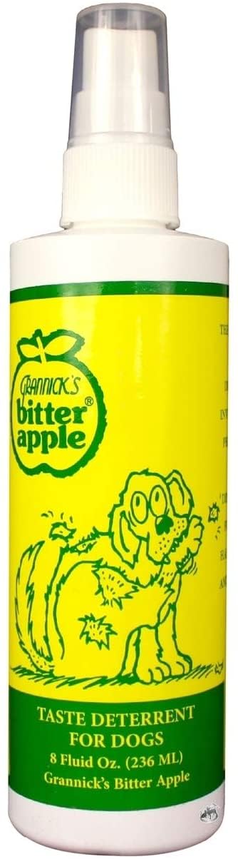 Grannick's Bitter Apple Taste Deterrent Spray Bottle for Dogs, 8 Ounces, Single