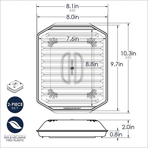 Nordic Ware Bacon Rack with Lid, 10.25x8x2 Inches