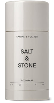 SALT & STONE Aluminum Free Deodorant | Extra Strength 48 Hour Protection for Women & Men | Made with Seaweed Extracts, Shea Butter & Prebiotics (Santal & Vetiver)