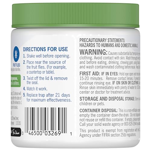 Raid Essentials Fruit Fly Trap for Indoors, Made with Essential Oils, Child and Pet Safe, 5.4 oz