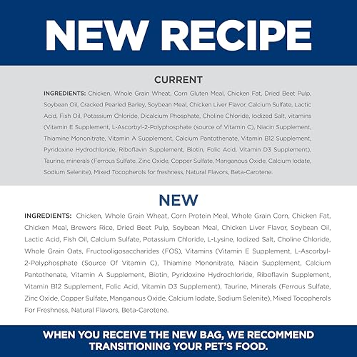 Hill's Science Diet Adult 1-6, Adult 1-6 Premium Nutrition, Dry Cat Food, Chicken Recipe, 4 lb Bag