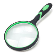 Large Magnifying Glass 10X Handheld Reading Magnifier for Seniors - 100MM 4INCHES Real Glass Magnifying Lens for Book Newspaper Reading, Insect and Hobby Observation, Science (Green)