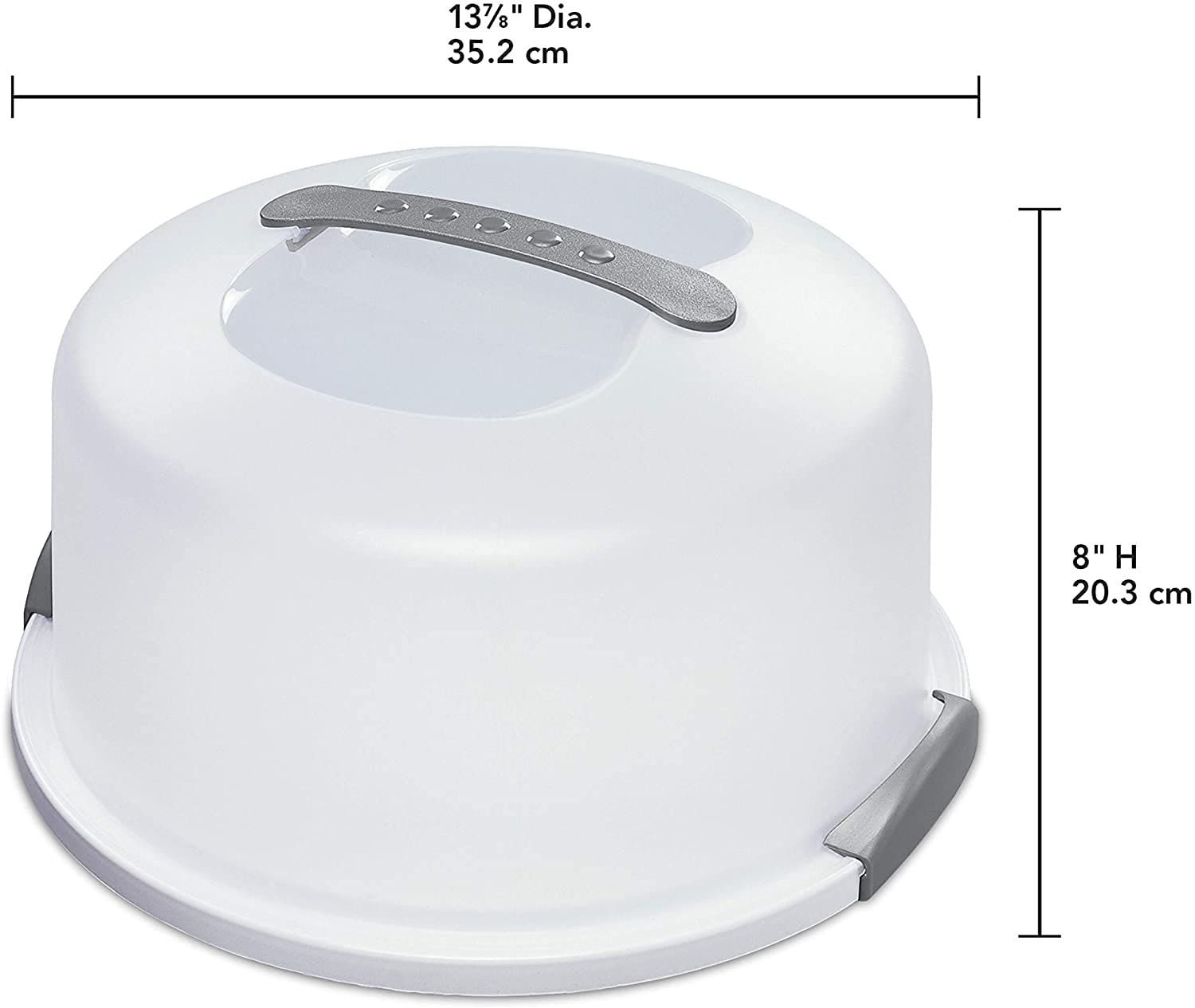 Sterilite 2008004 Cake Server, White (CLEAR, 2)