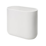 iDesign Slim Oval Plastic Waste Basket The Cade Collection, 10.56” x 5.5” x 9.77”, Coconut