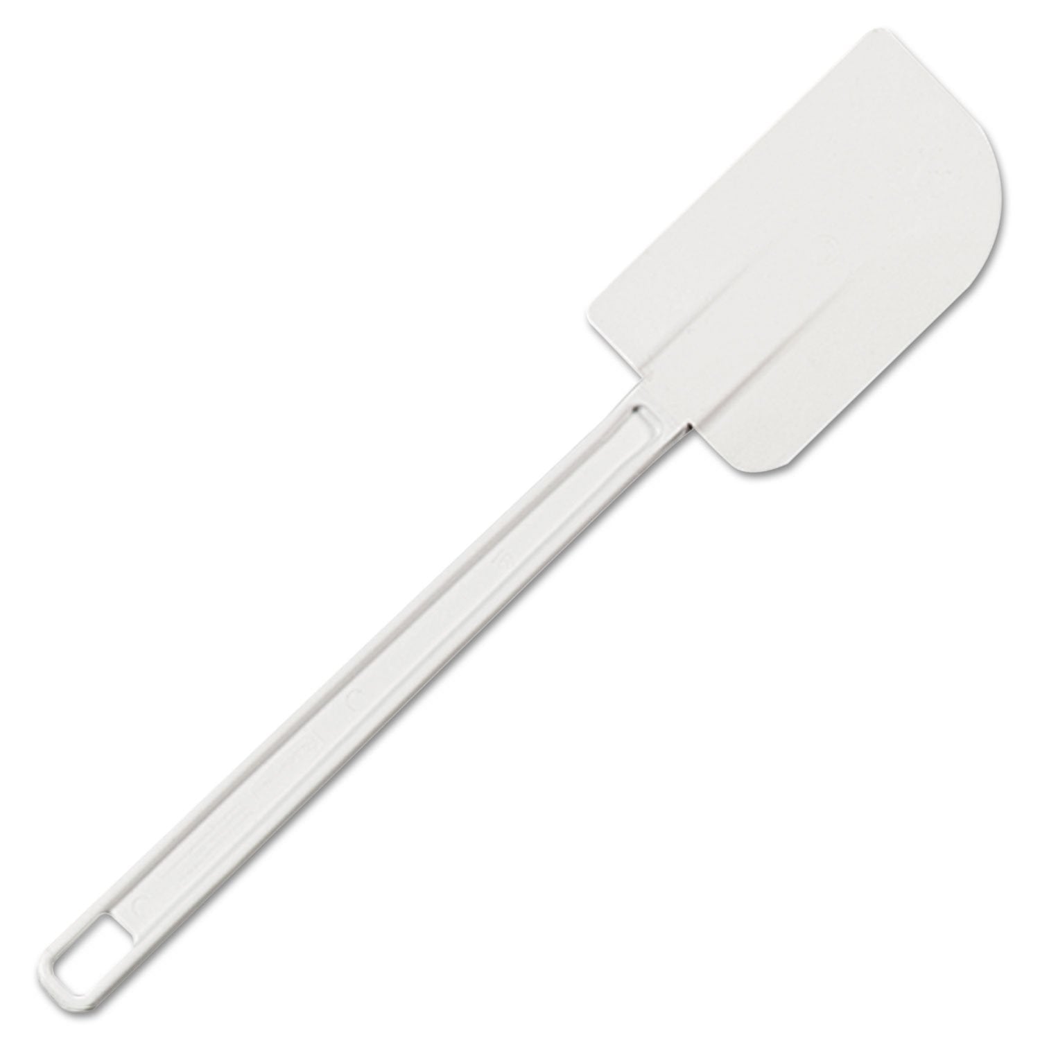 Rubbermaid Commercial Products Scraper Spatula/Food Scraper, 13.5-Inch, Dishwasher Safe, White, Heavy Duty Rubber Silicone Spatula for Resturant/Home Cooking/Baking