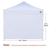 ABCCANOPY Instant Canopy SunWall 10x10 FT, 1 Pack Sidewall Only, No Frame and Top, White