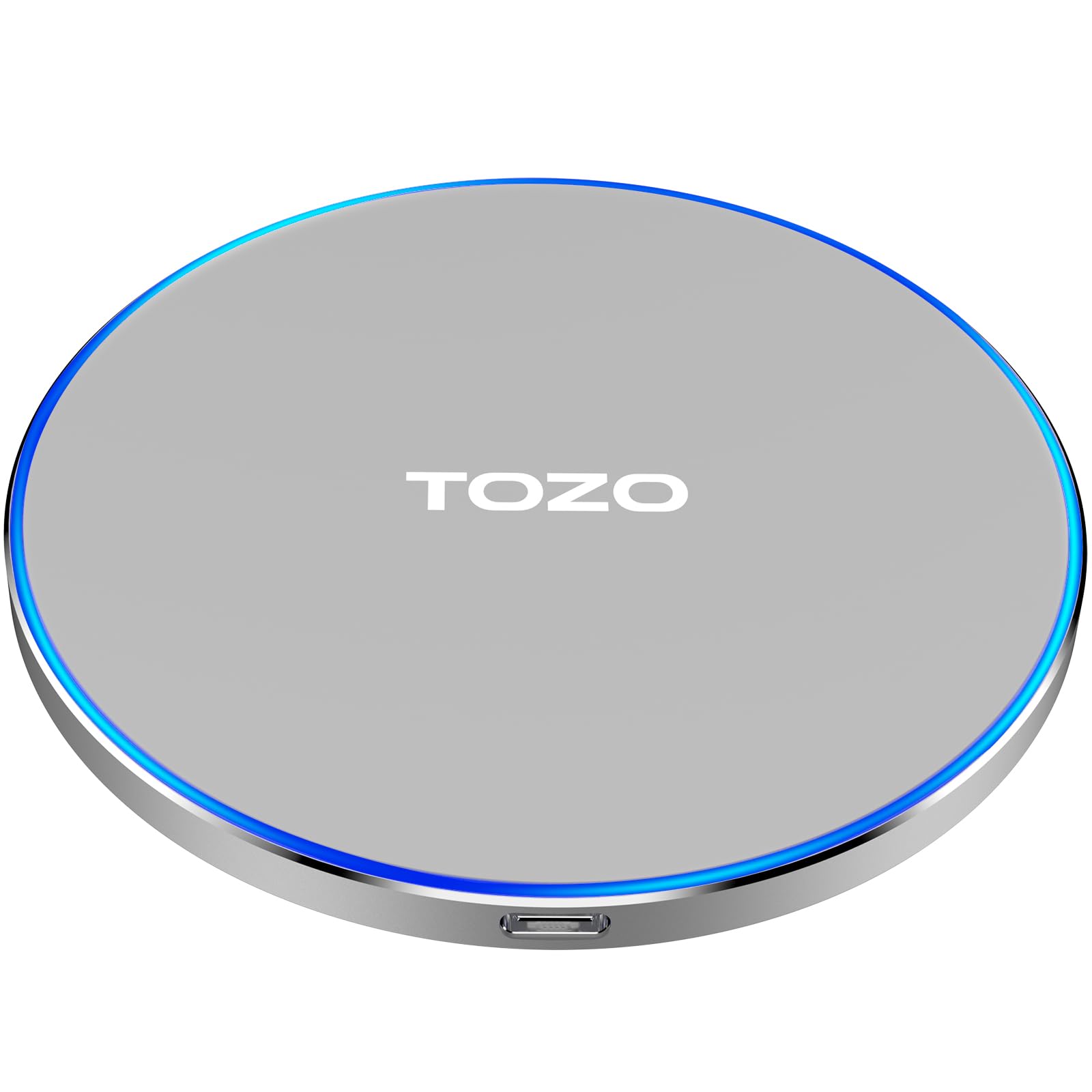 TOZO 2024 Upgraded Wireless Charger 15W Max Fast Wireless Charging Pad Compatible with iPhone 16/16 Plus/16 Pro Max /15/14/13/SE/12 Series, Samsung Galaxy S24/S23/S22 Series (No AC Adapter), Gray