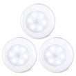 STAR-SPANGLED 3 Pack 2.8” Motion Sensor Lights Indoor AAA Battery Operated, Stick on LED Puck Light for Stairs, Under Cabinet, Closet, Cool White