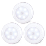 STAR-SPANGLED 3 Pack 2.8” Motion Sensor Lights Indoor AAA Battery Operated, Stick on LED Puck Light for Stairs, Under Cabinet, Closet, Cool White