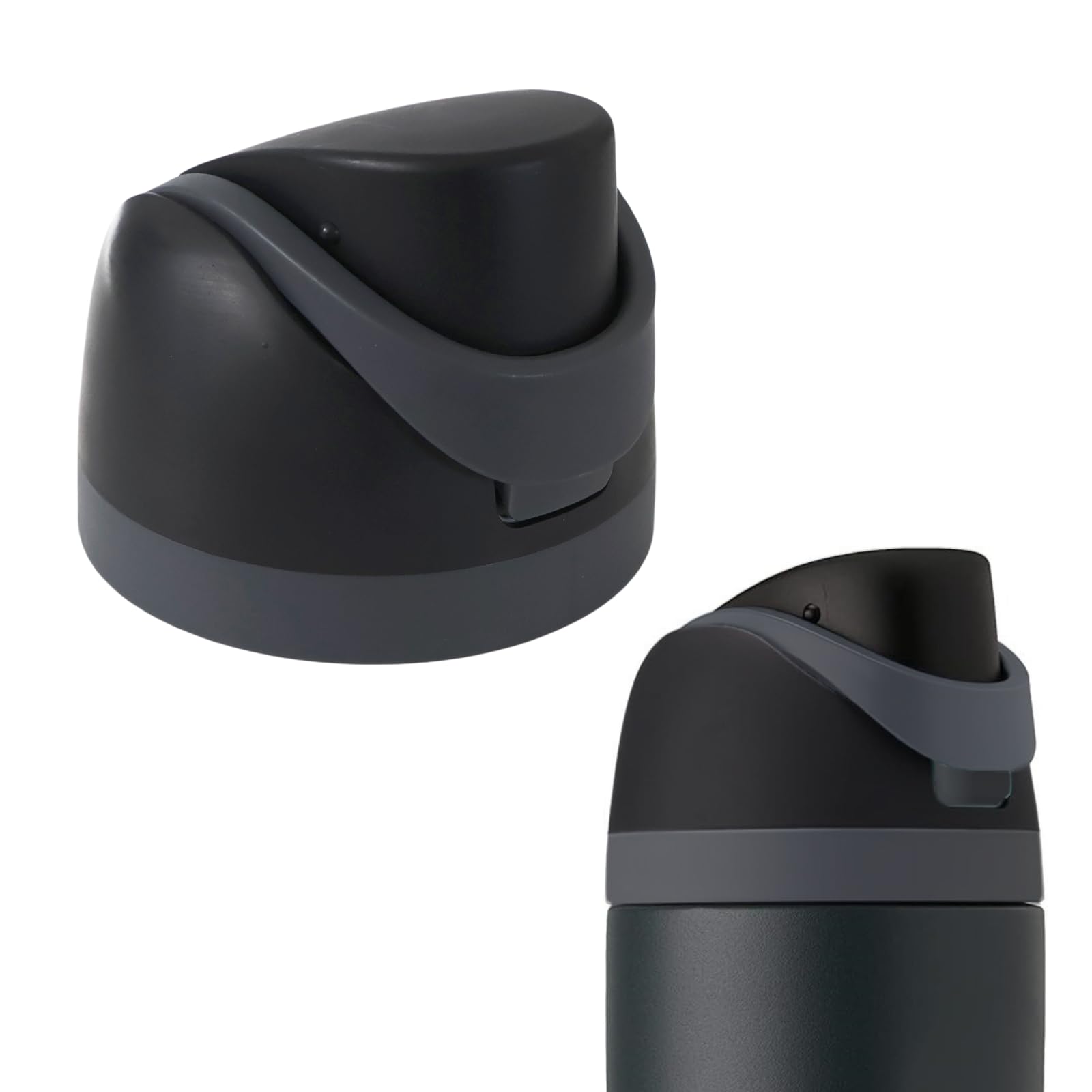 Replacement Lid for Owala Freesip, One Button Water Bottle Replacement Cap Compatible with Owala Cup 16oz 24oz 32oz 40oz, No Leakage Replacement Accessory for Owala Free Sip (Gray)