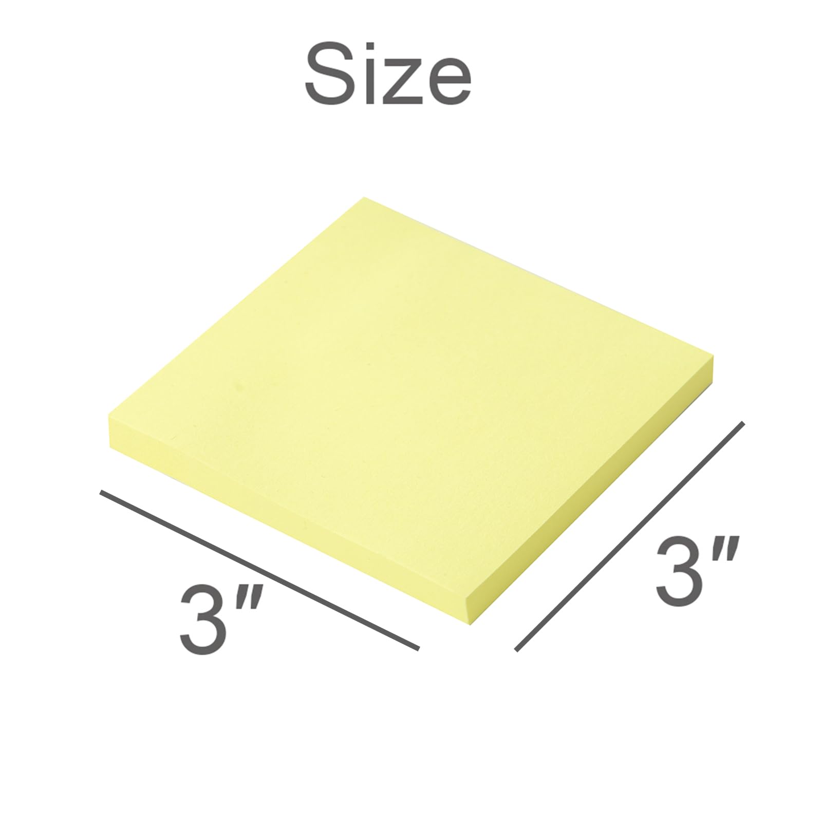 (16 Pack) Sticky Notes 3x3, Canary Yellow, Sticky Pads, Recyclable, Self-Stick Pads, Easy to Post for Home, Office, Notebook