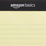 Amazon Basics Narrow Ruled Lined Writing Note Pad, 5 inch x 8 inch, Canary, 600 Count (12 Packs of 50)