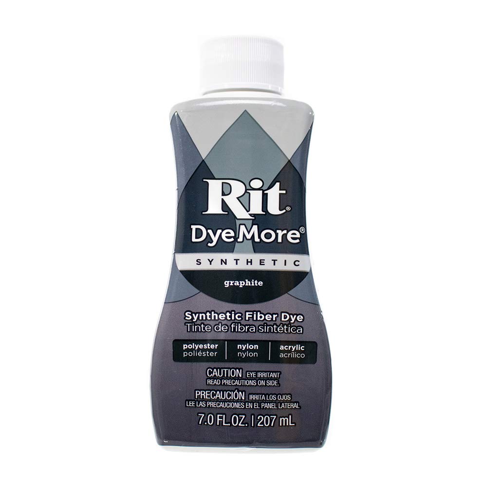 Rit DyeMore Single Bottle 7 Oz. Synthetic Liquid Fiber Dye for Clothing, DÃÂ©cor, and Crafts Ã¢ÂÂ Graphite