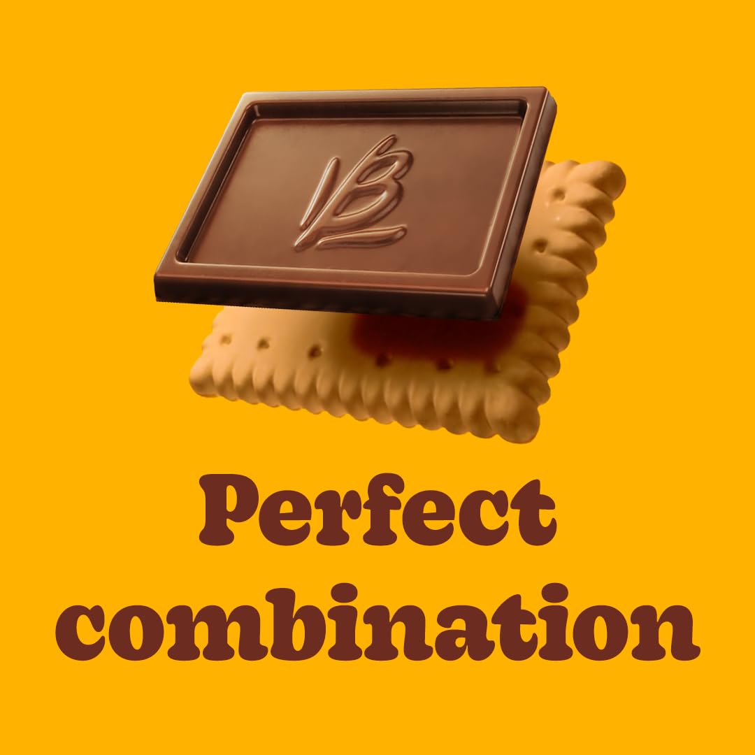 Bauducco Choco Biscuit Cookies,15.2 oz (Pack of 24) - Crispy & Delicious Chocolate Cookies, Individually Wrapped for Snacks, Dessert & Lunch Boxes - 2 Cookies per Pack