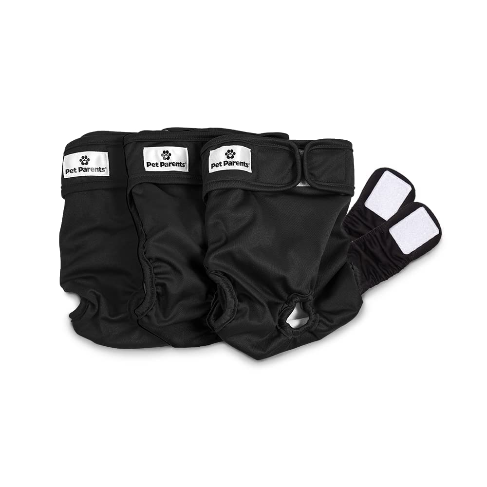 Pet Parents Premium Washable Dog Diapers & Extendrs, (3pack) of Female Dog Diapers, Color: Princess, Size: Medium Dog Diapers Female