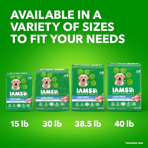 IAMS Proactive Health Large Breed Adult Dry Dog Food with Real Chicken, 30 lb. Bag