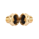 Brass Garden Hose Adapter, 3/4” GHT Female x 1/2” NPT Male Connector,GHT to NPT Adapter Brass Fitting,Brass Garden Hose to Pipe Fittings Connect 2pcs