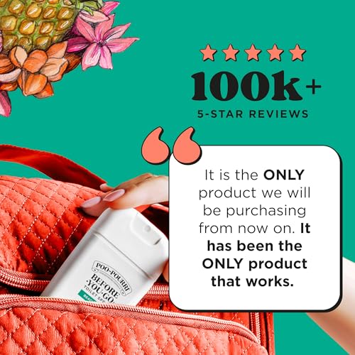Poo-Pourri Before-You-Go Pocket Toilet Spray, Travel Essentials, Beach Bum, 1 Fl Oz, Up to 50 Uses, On-The-Go Bathroom Odor Deodorizer with Essential Oils, TSA Approved Size, Coconut Orchid Scent