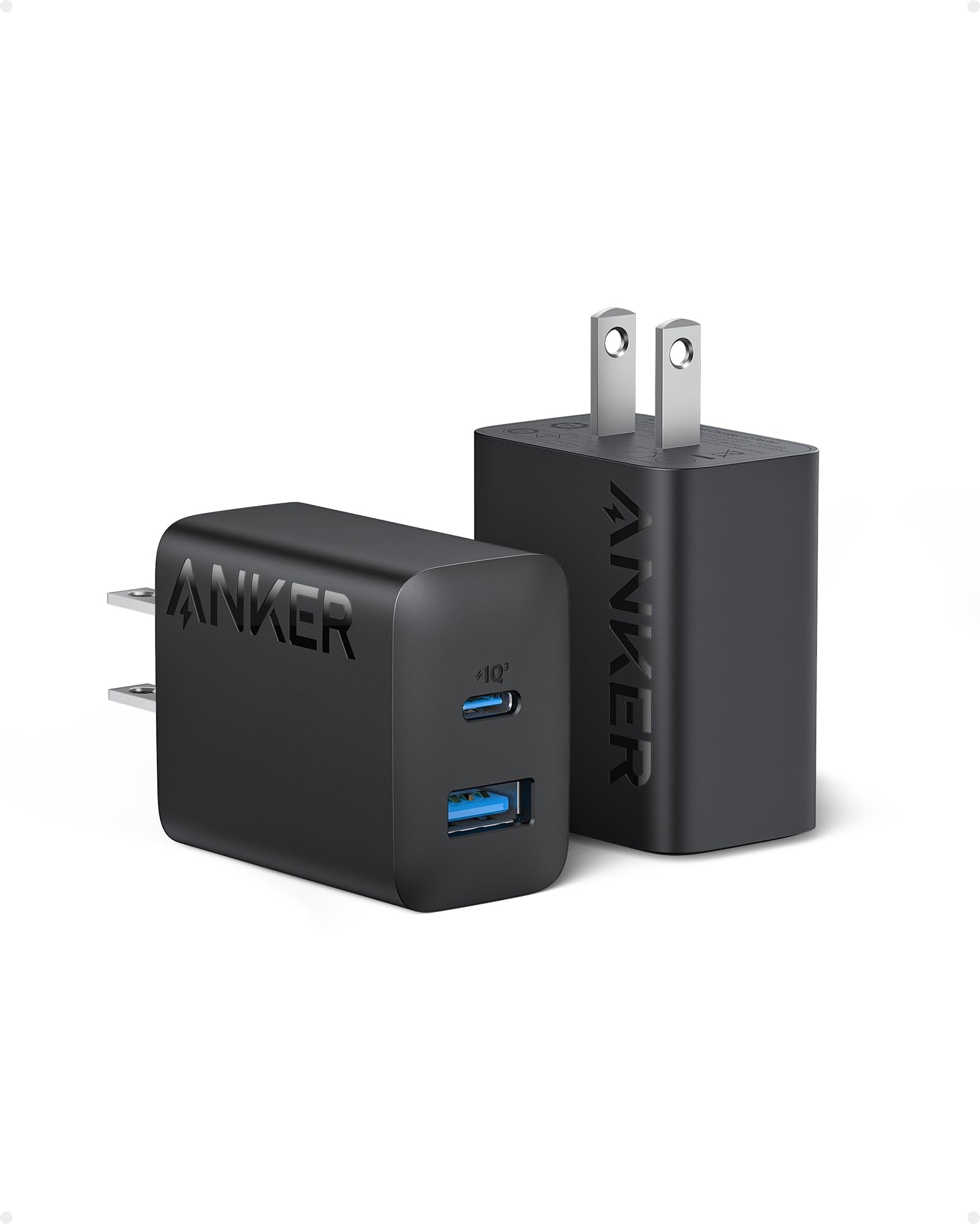 Anker iPhone 16 Charger, USB C Charger Block, 2-Pack 20W Fast Wall Charger for 16/16 Pro/Pro Max / iPad Pro and More, with 2 Pack 5 ft USB-C Cable