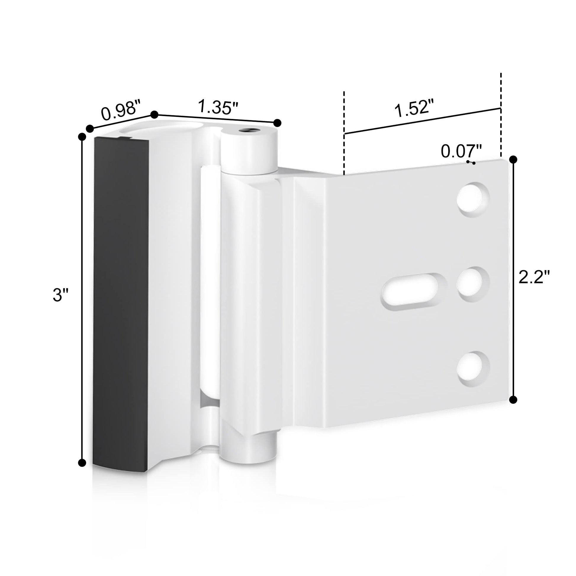 Door Reinforcement Lock Withstands 800lbs of Force - White Extra Proof Door Lock for Kids Safety with 8 Screws Prevents Unauthorized Entry, Add a Door Security Lock for Home Safety & Privacy