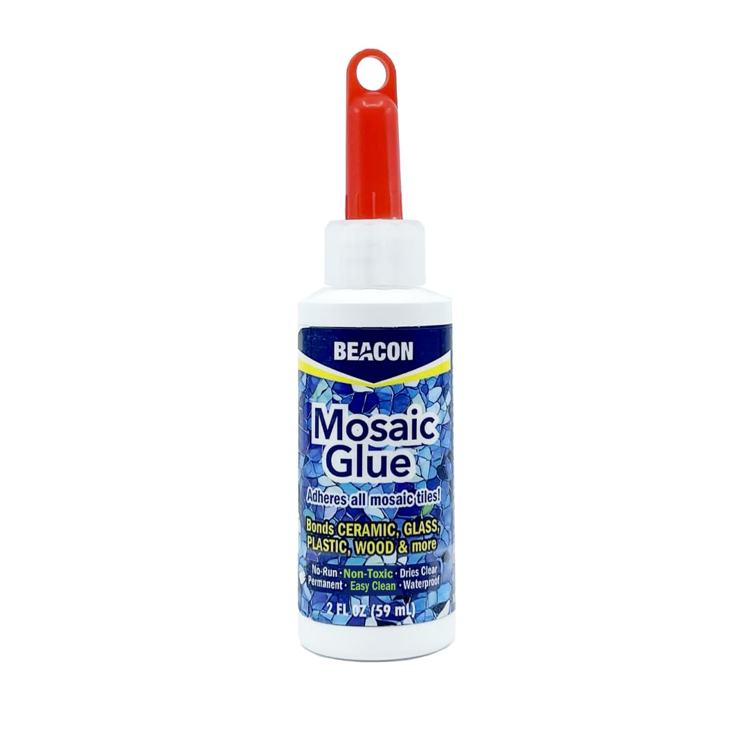 BEACON Mosaic Glue - Non-Toxic & Water Resistant, Ideal for All Tiles & Surfaces, 2-Ounce