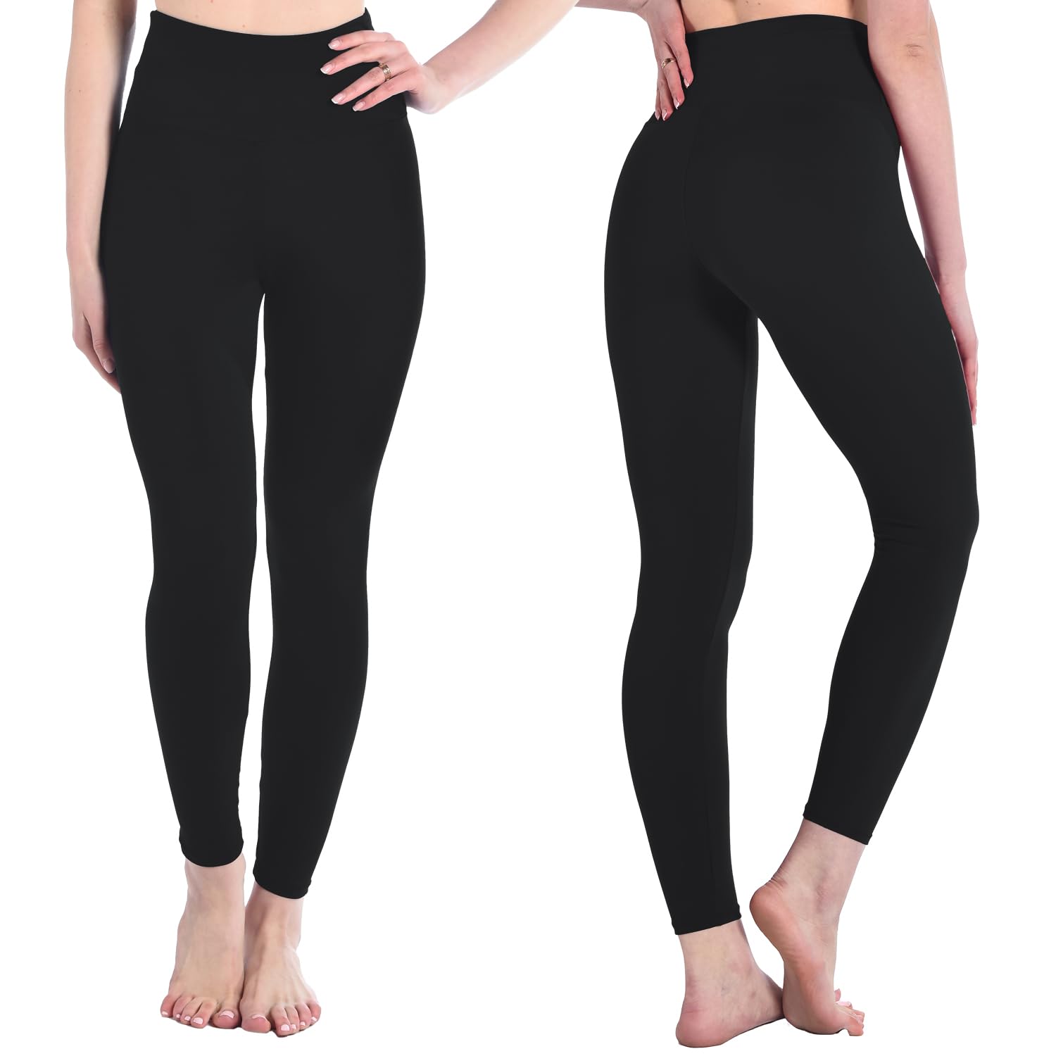 Stanpetix Leggings for Women - High Waisted Women's Workout Pants Running Cycling (Black,Full Length,L-XL)