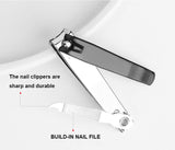 ICEYLI Large Nail Clippers Set,2 Pcs Premium Stainless Steel Fingernail & Toenail Clippers Curved Blade with Sharp and Sturdy Blade