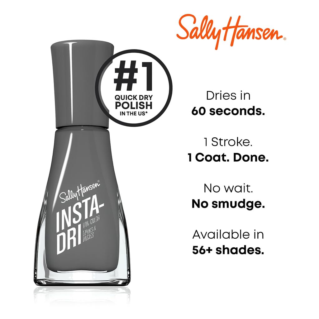 Sally Hansen Insta-Dri®, Clearly Quick, Quick Dry, Long Lasting, Streak-Free Shine, Clear Nail Polish