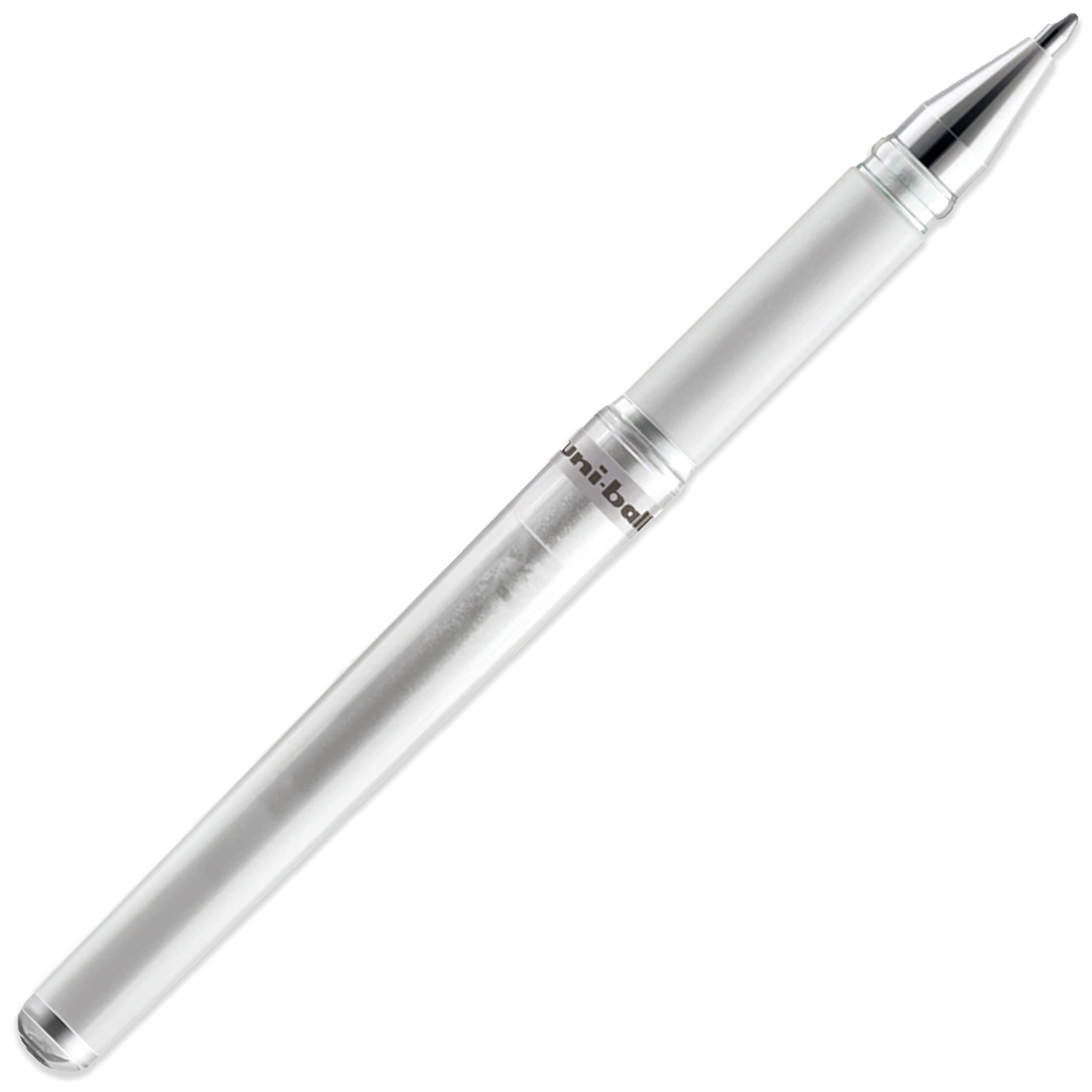 Uni-ball UM 153 Signo Broad Point Gel Pen - White - Pack of 3