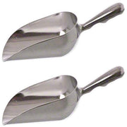 SET OF 2, 12 Oz. (Ounce) Bar Ice Scoop, Dry Bin Scoop, Dry Goods Scoop, Candy Scoop, Spice Scoop, Cast Aluminum