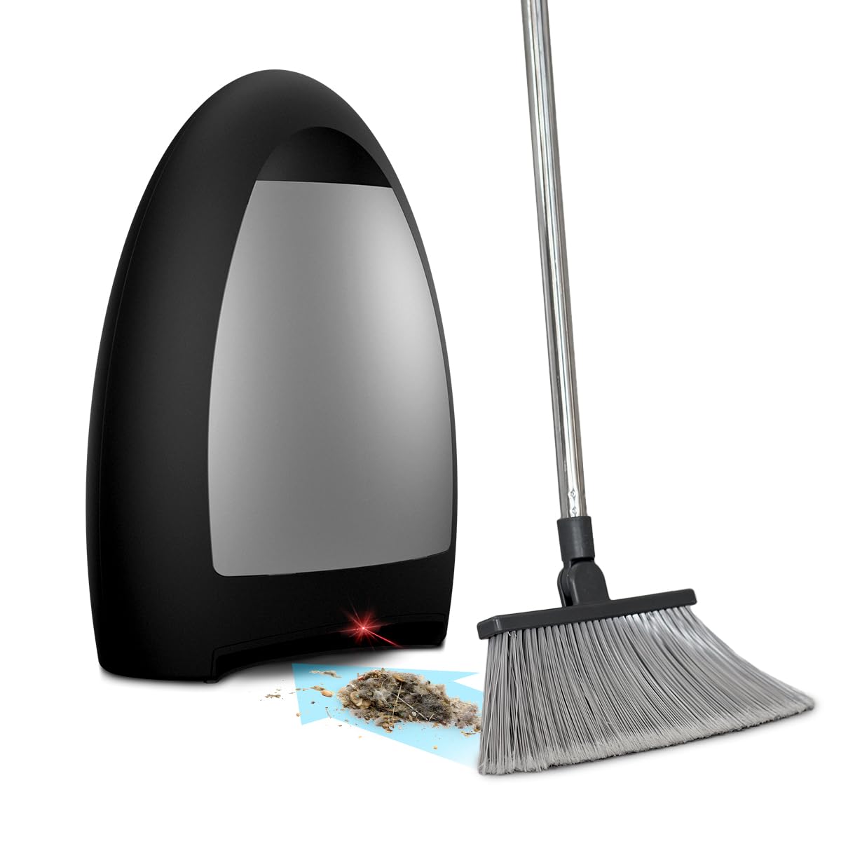 EyeVac Home Touchless Vacuum Automatic Dustpan - Great for Sweeping Pet Hair Food Dirt Kitchen - Ultra Fast & Powerful, Corded Canister Vacuum, Bagless, Automatic Sensors, 1000 Watt (White)
