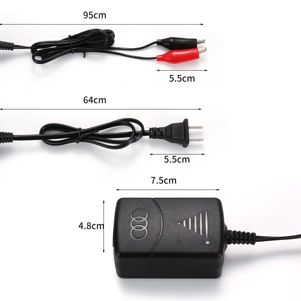 12V Sealed Lead Acid (SLA) Battery Charger 1300mA, with Short Circuit Protection