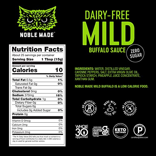 Noble Made, Mild Buffalo Sauce, 13 Ounce