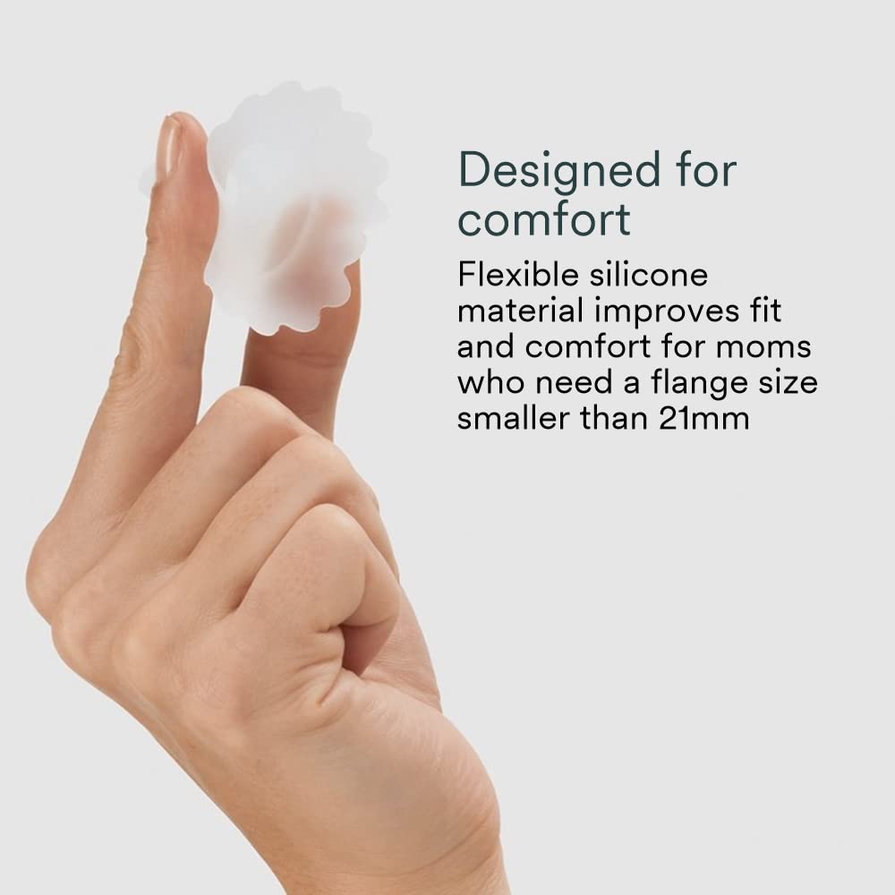 Willow Breast Pump Sizing Insert, 19mm, 2 Ct, Flange Inserts for Breast Pump, Improves Fit and Comfort for Breast Pumping Moms, Fits in 24mm Willow Breast Pump Flange