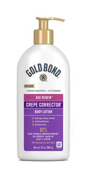 Gold Bond Age Renew Crepe Corrector Body & Face Lotion, Replenishing & Smoothing Formula, 14 oz., Packaging may vary